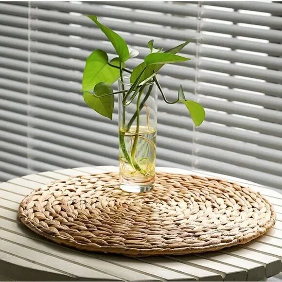 Round Woven Handmade Table Mat - Picture 6 of 11